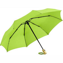 Automatic Eco Renewable Recycled Plastic RPET Umbrella with Bamboo Handle